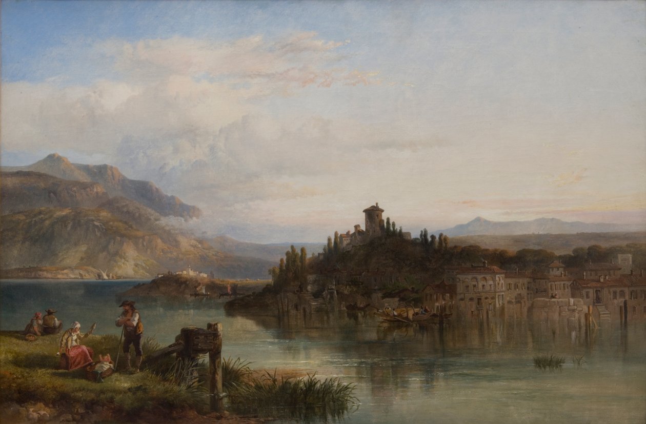 Aamu Gardajärvellä, Italia, 1861 tekijältä James Vivien de Fleury