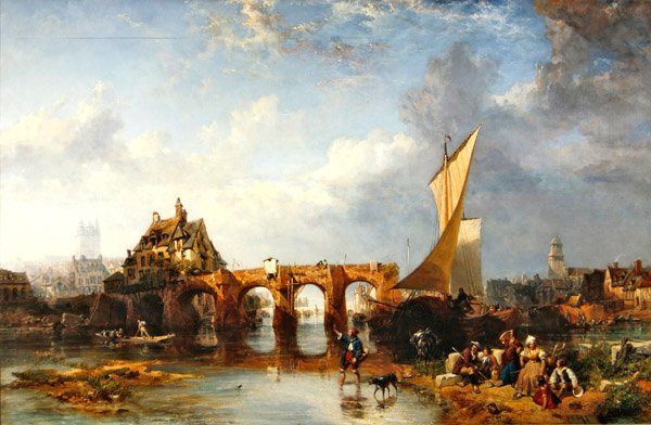 Pont des Treilles Maine-joella Angersissa tekijältä James Vivien de Fleury