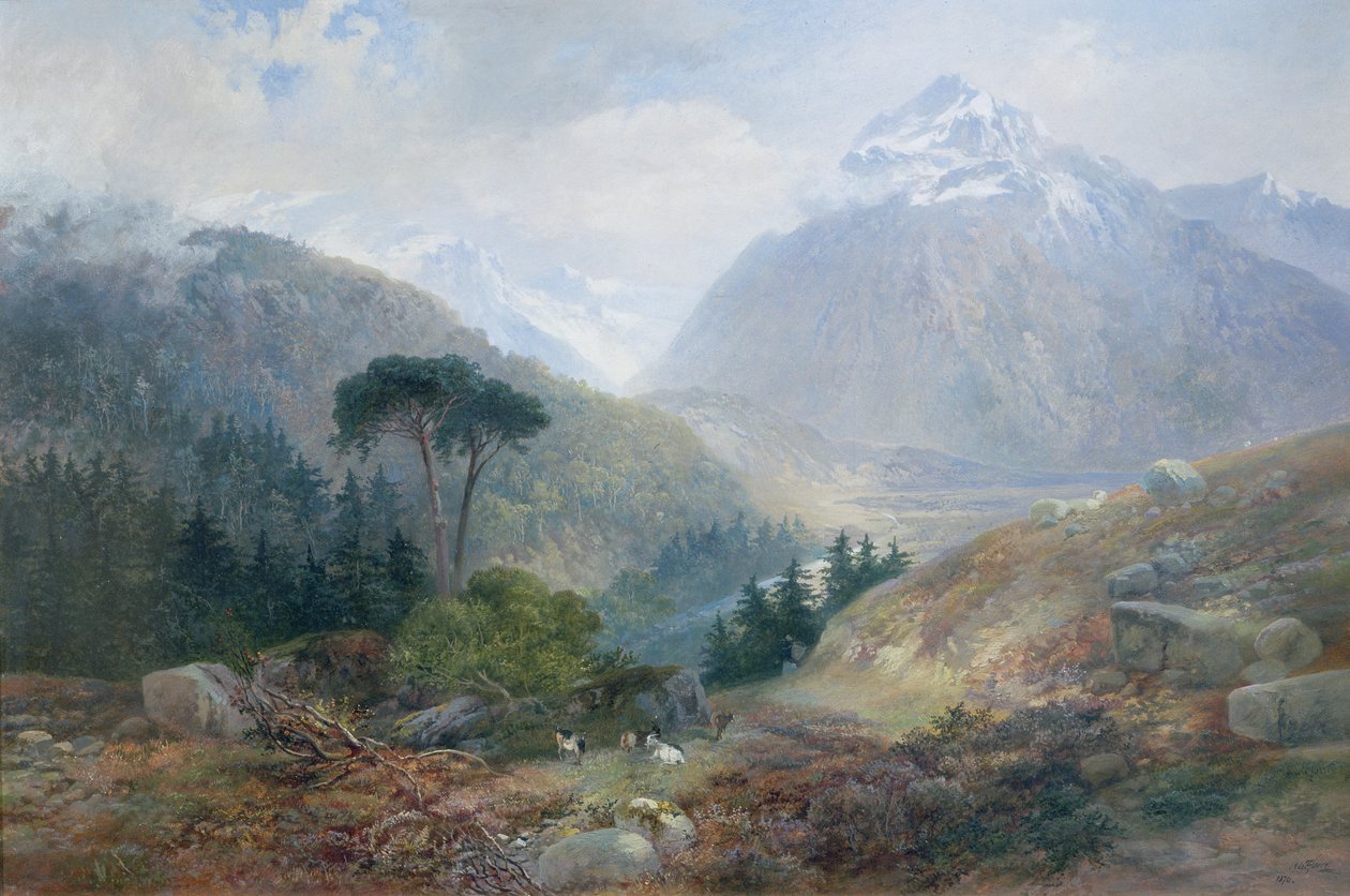 Näkymä Fenderthalia kohti, Tiroli, 1870 tekijältä James Vivien de Fleury