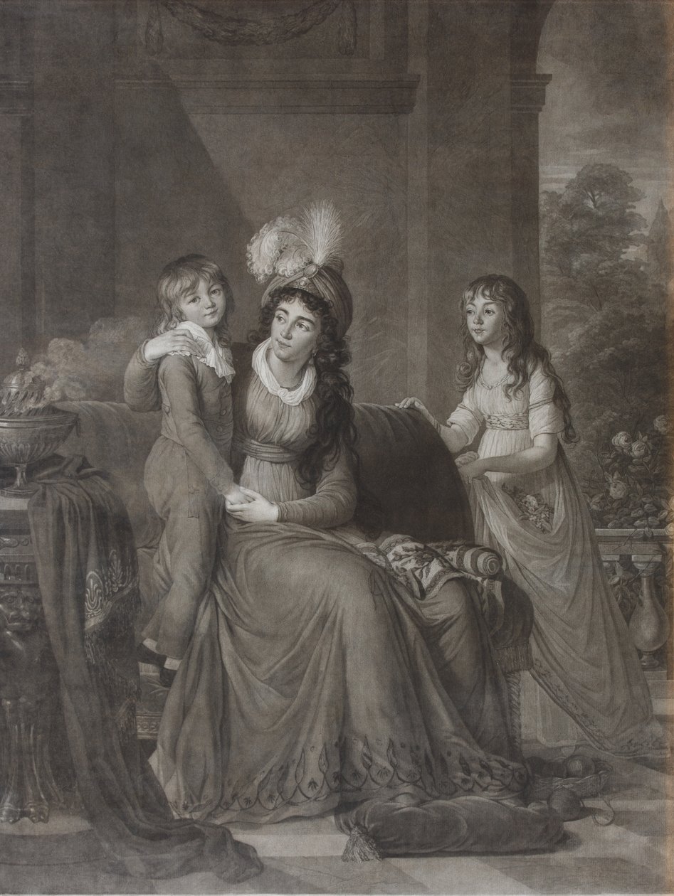 Ekaterina Sergeevna Samoylovan muotokuva, os Trubetskaja 1763-1830 lasten kanssa, 1797 tekijältä James Walker