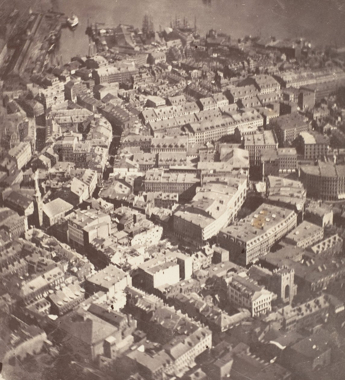 Boston, kuten kotka ja villihanhi näkevät sen, 1860. tekijältä James Wallace Black