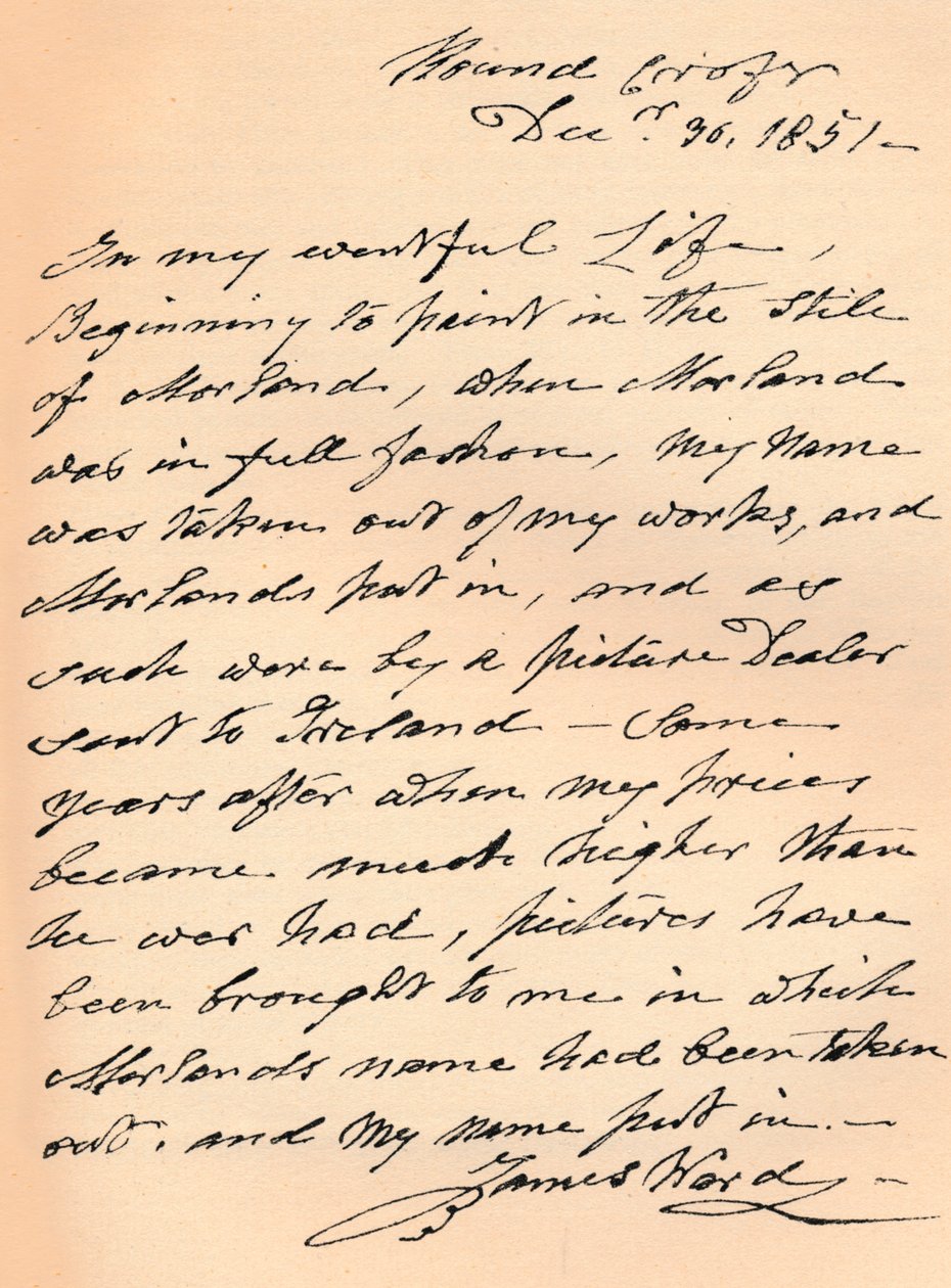 Kirje James Wardilta, 1851 1904 tekijältä James Ward