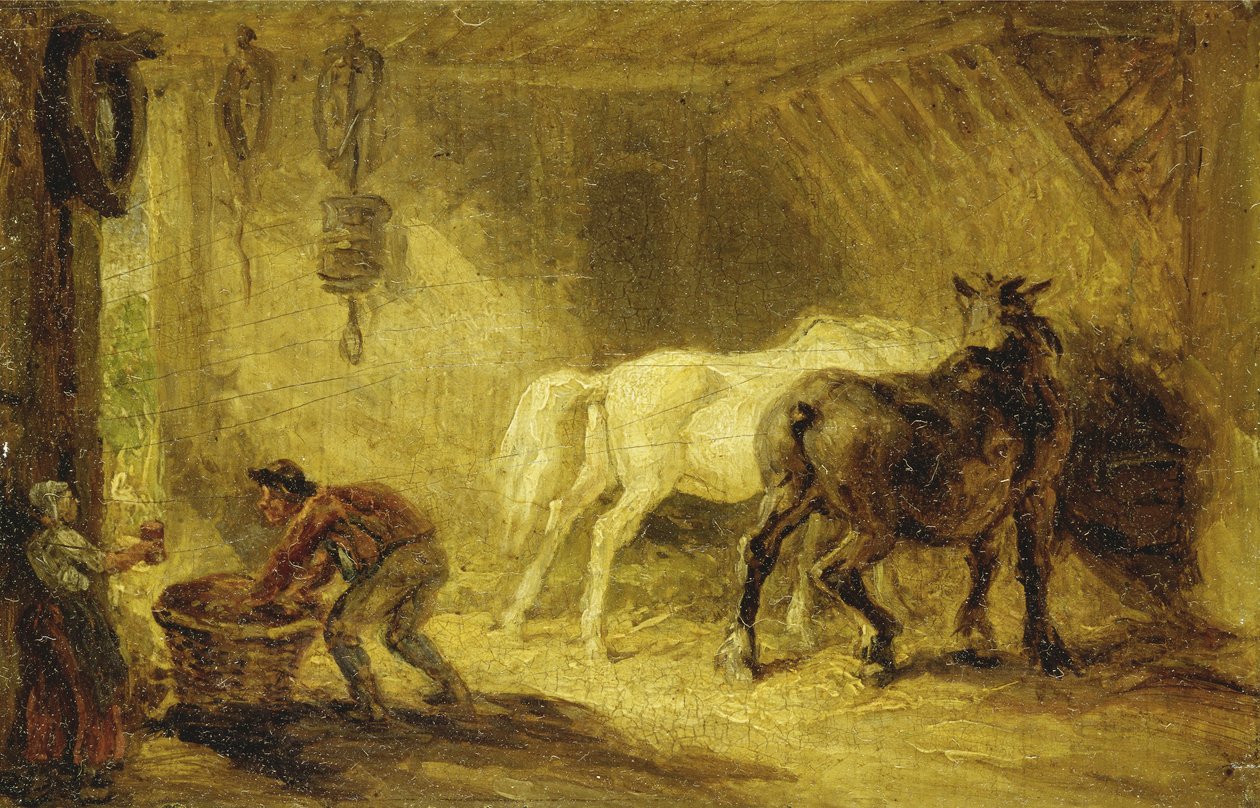 Tallin sisätilat, n. 1830-40 (öljy paneelissa) tekijältä James Ward