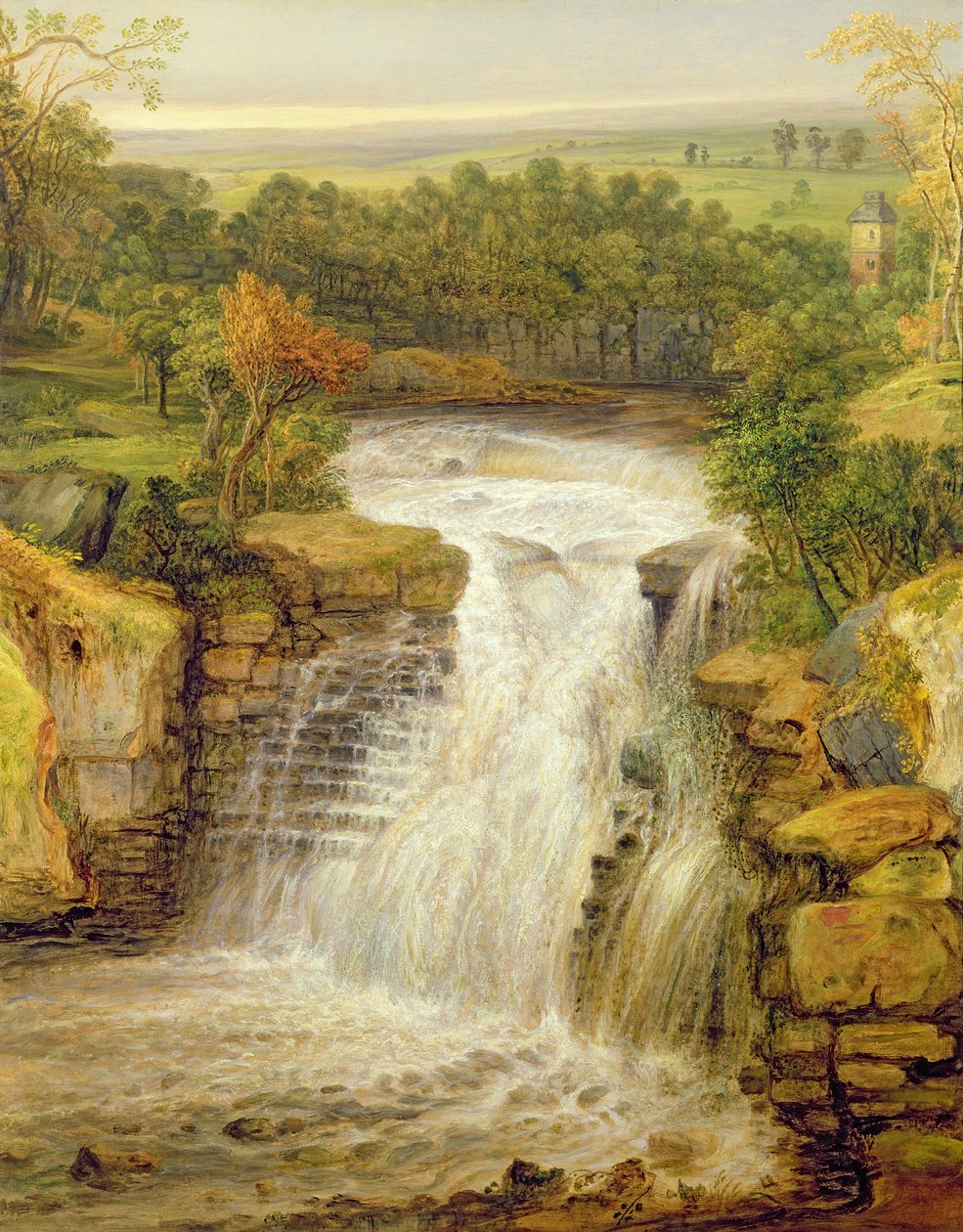 Clyden putoukset tulvan jälkeen, 1852 tekijältä James Ward