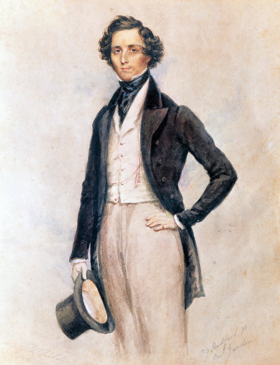 Felix Mendelssohn Bartholdyn muotokuva (Hamburg tekijältä James Warren (after) Childe