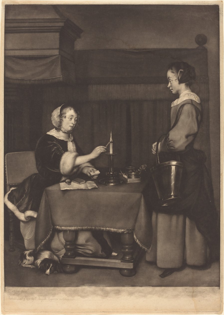 Naiskirjeenvaihtaja tekijältä James Watson after Gabriel Metsu