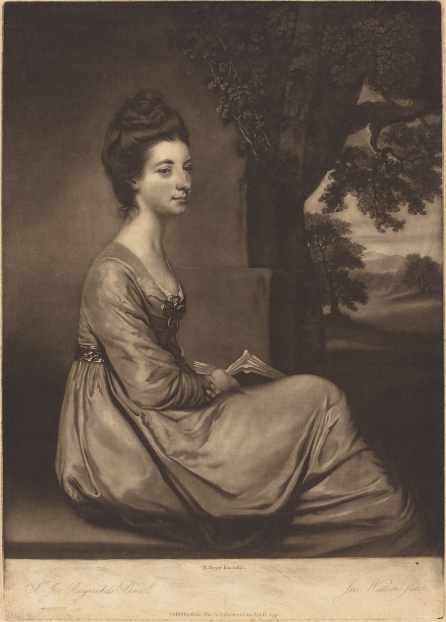 Jemima kreivitär Cornwallis tekijältä James Watson after Sir Joshua Reynolds