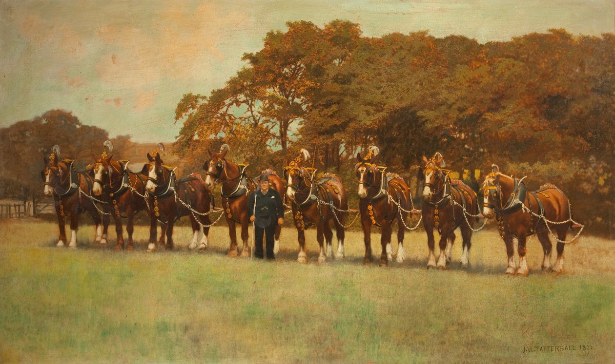 Shire Horses, 1896 tekijältä James Weaver Tattersall