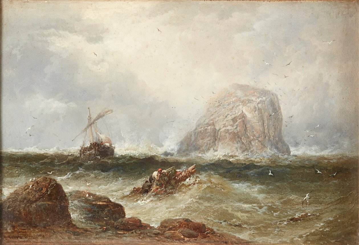 Off the Bass Rock (öljy kankaalle) tekijältä James Webb