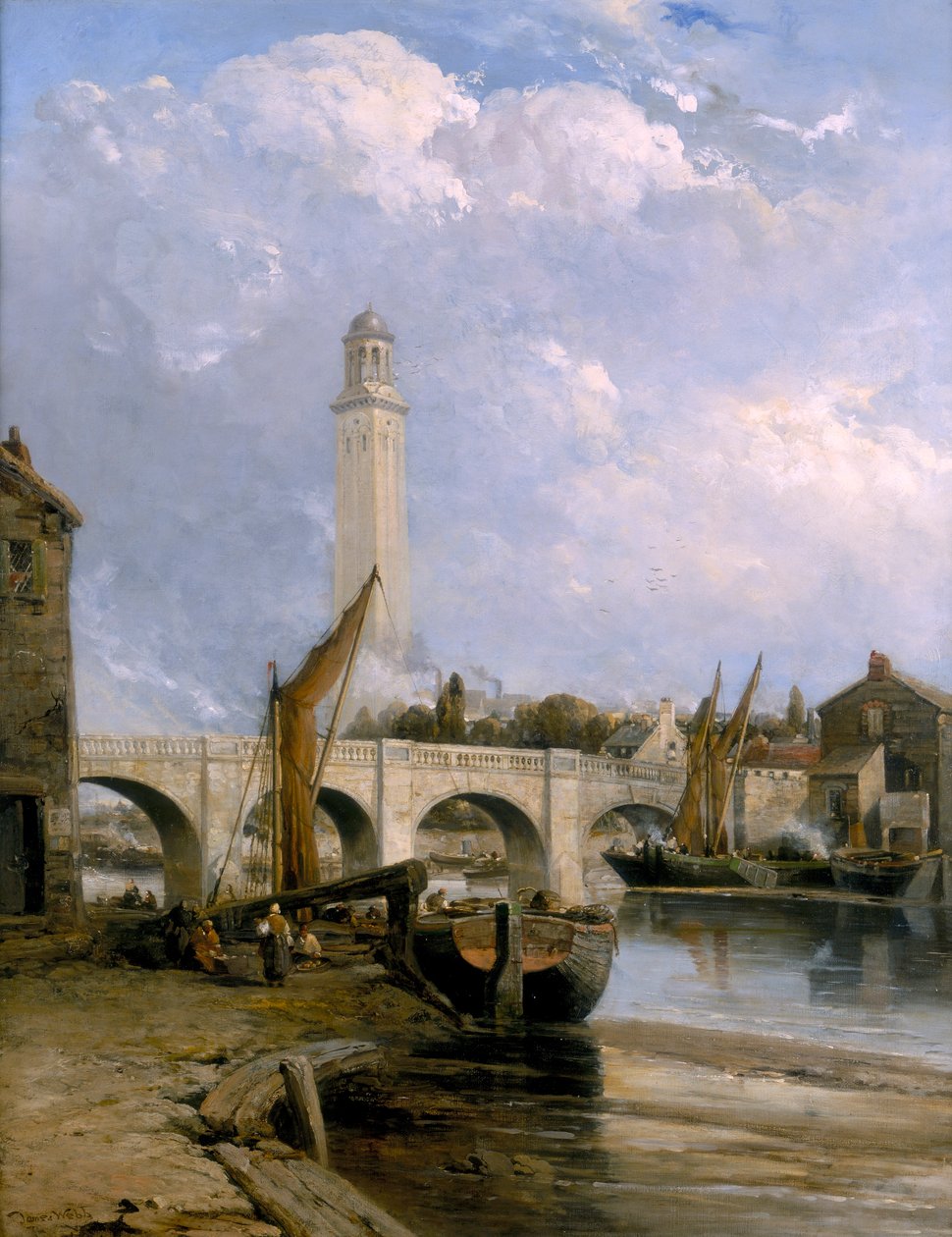 "Old Kew Bridge", 1880 tekijältä James Webb
