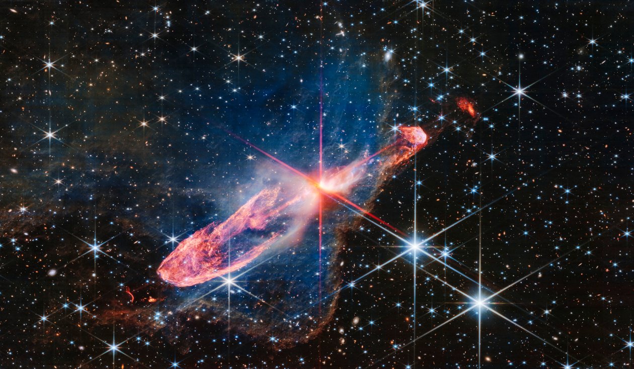 Herbig-Haro 46/47 (NIRCam Image) tekijältä James Webb Space Telescope (NASA)