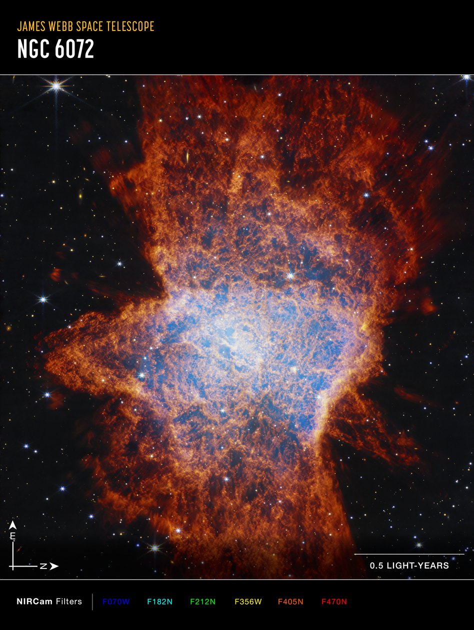 NGC 6072 (NIRCam Compass -kuva) tekijältä James Webb Space Telescope (NASA)