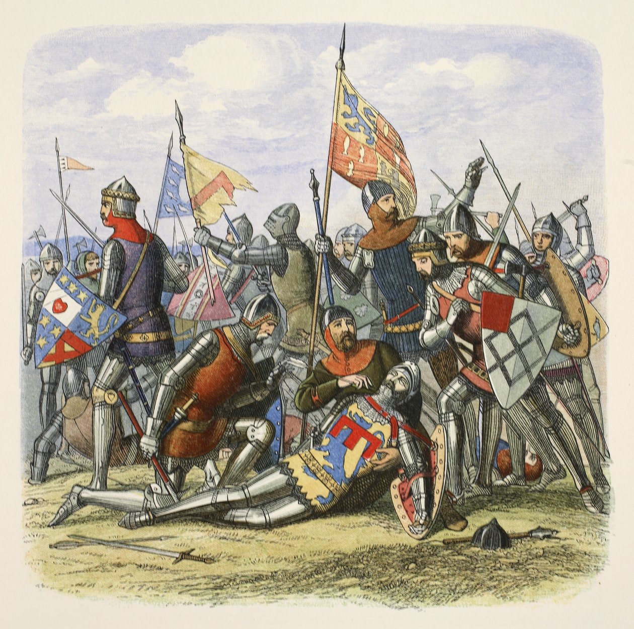 Death of Hotspur, Sir Henry Percy, kirjasta A Chronicle of England eKr. 55–1485, pub. Lontoo, 1863 tekijältä James William Edmund Doyle