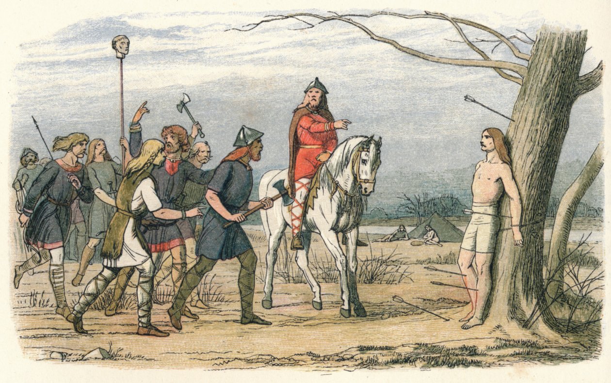 Edmund, Itä-Anglian kuningas, tanskalaiset tappoivat, 9. vuosisadalla 1864 tekijältä James William Edmund Doyle
