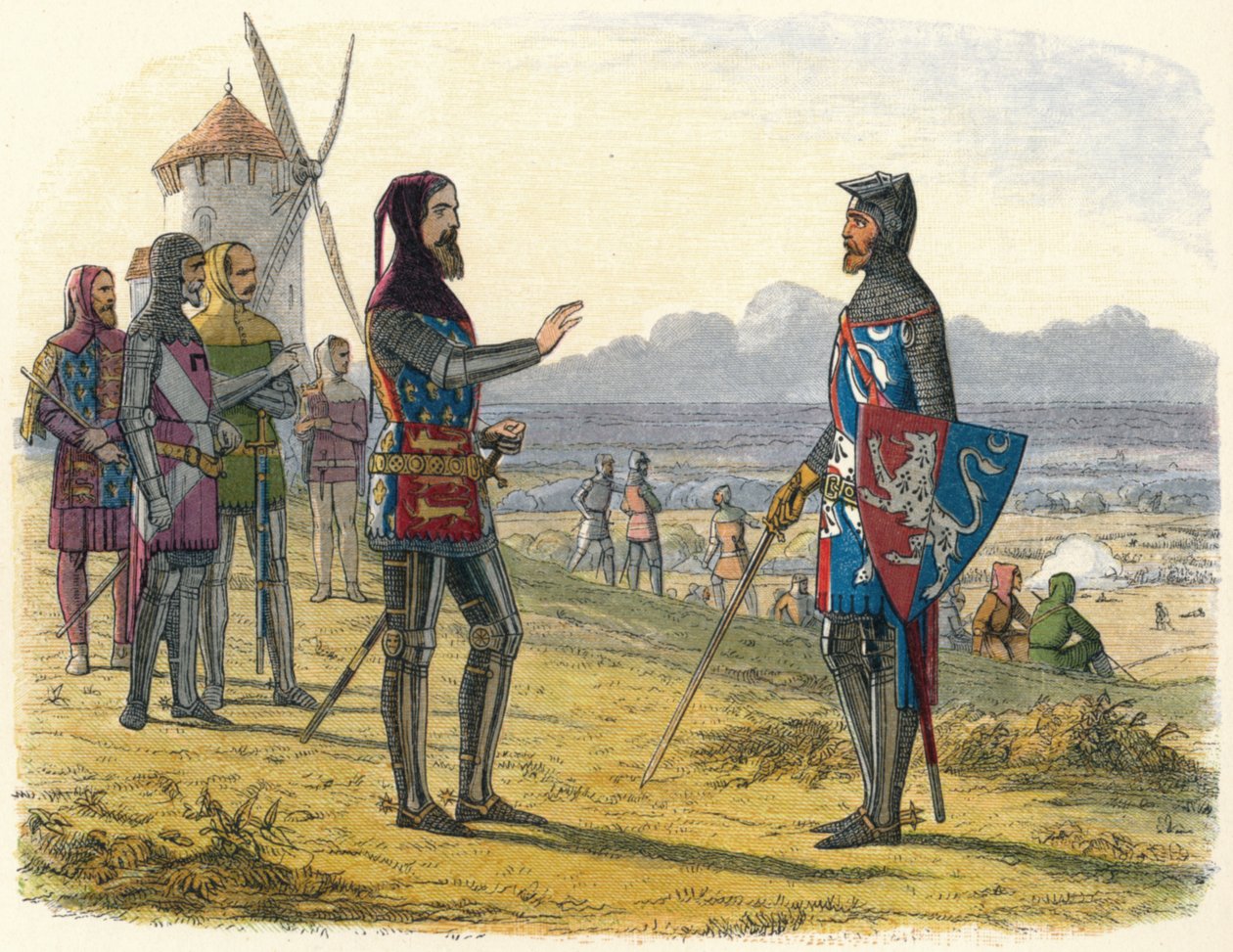 Edward kieltäytyy avustamasta poikaansa Crecyssä, 1346 1864 tekijältä James William Edmund Doyle