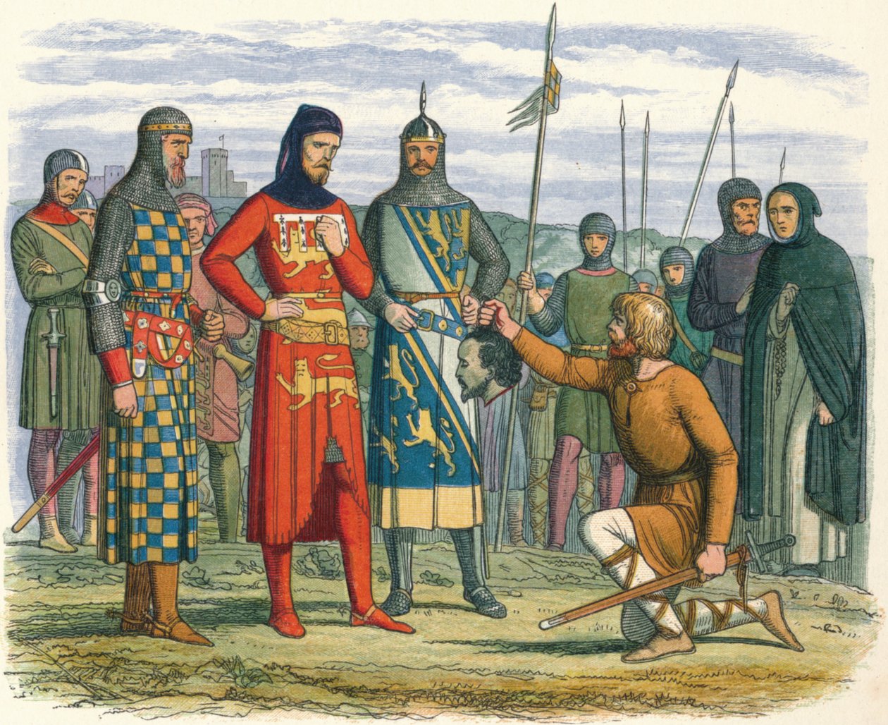Gavestonin pää näytettiin Earl of Lancasterille, 1312 1864 tekijältä James William Edmund Doyle