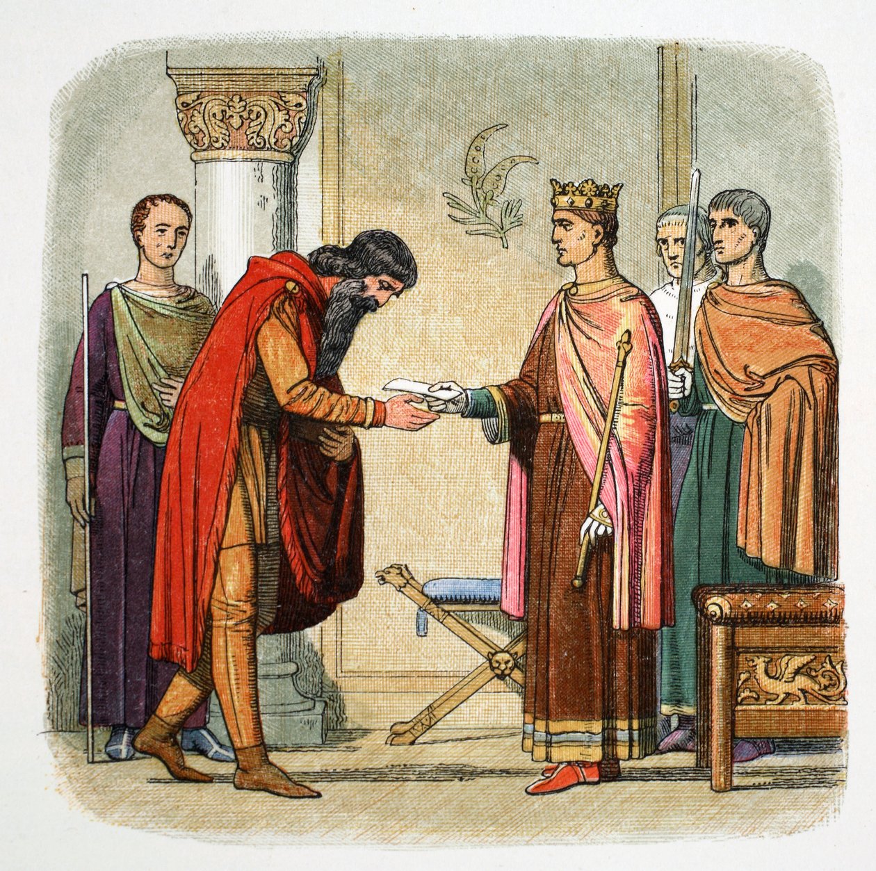 Englannin Henrik II valtuutti Dermot MacMorroughin keräämään joukkoja, 1170 1864 tekijältä James William Edmund Doyle
