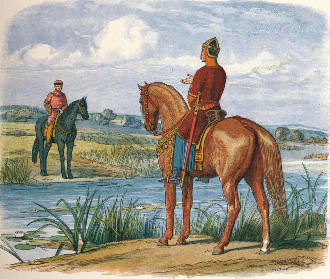 Henry ja Stephen neuvottelevat Thamesin toisella puolella, 1153 1864 tekijältä James William Edmund Doyle