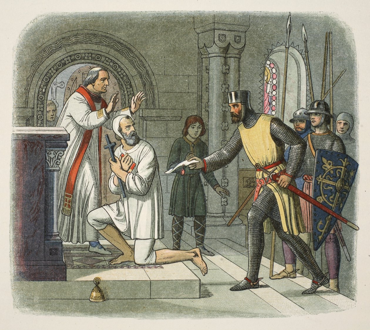 Hubert otettu Boisarsin pyhäköstä, 1232, Englannin Chroniclesta 55–1485, pub. Lontoo, 1863 tekijältä James William Edmund Doyle