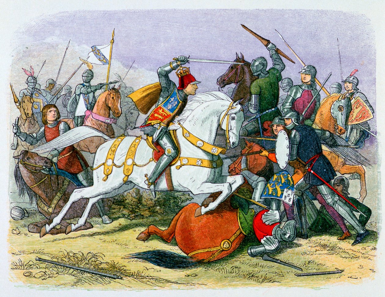 Kuva Richard III:sta Bosworthin taistelussa 1800-luvulla tekijältä James William Edmund Doyle