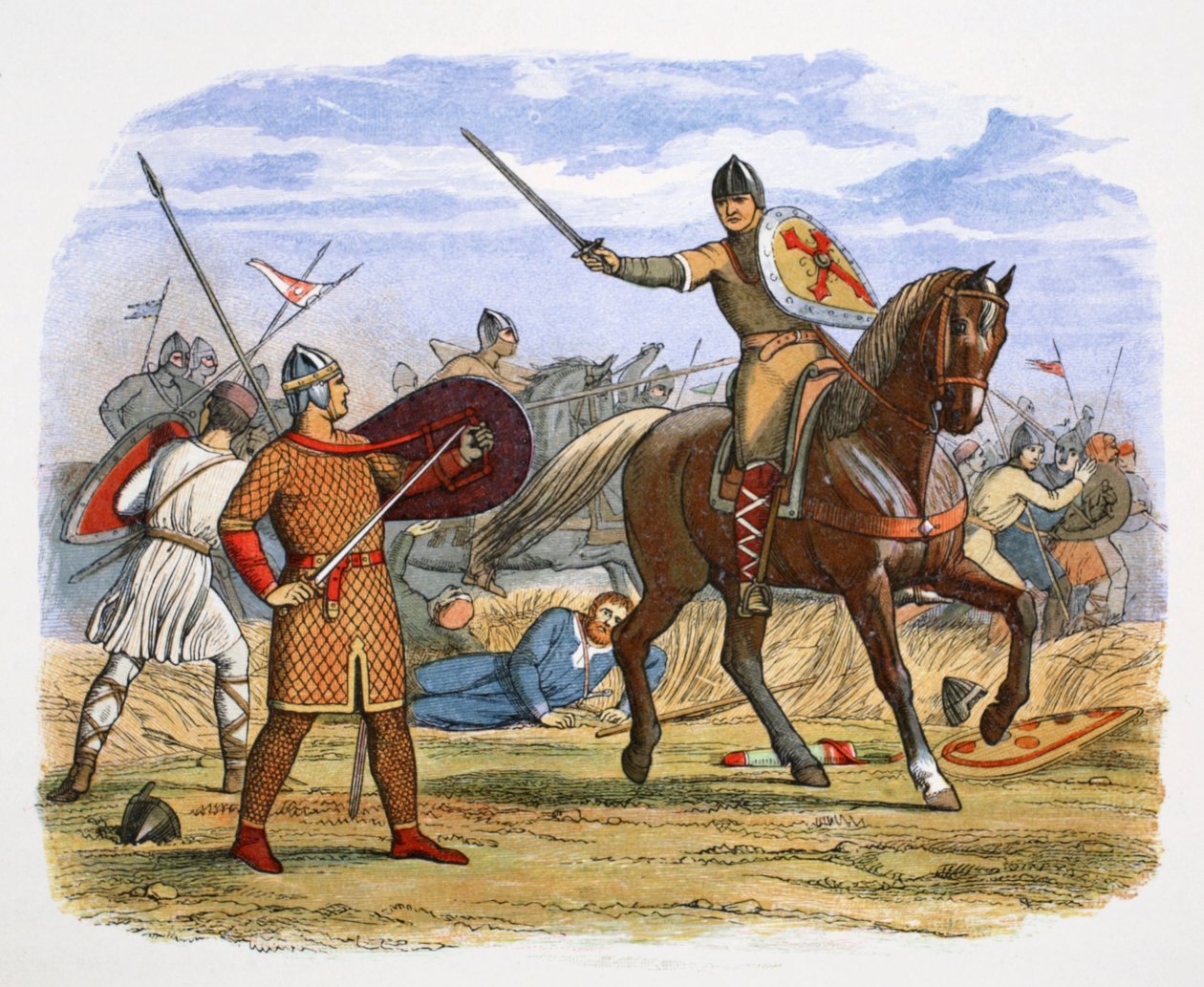 Robert, duc de Normandia, capturat a la batalla de Tinchebraye, Normandia, 1106 1864 finès tekijältä James William Edmund Doyle