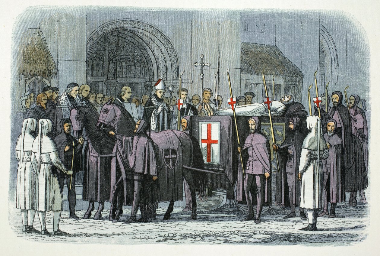 Richard II:n ruumis tuotiin Pyhän Paavalin katedraaliin Lontooseen, 1400 1864 tekijältä James William Edmund Doyle