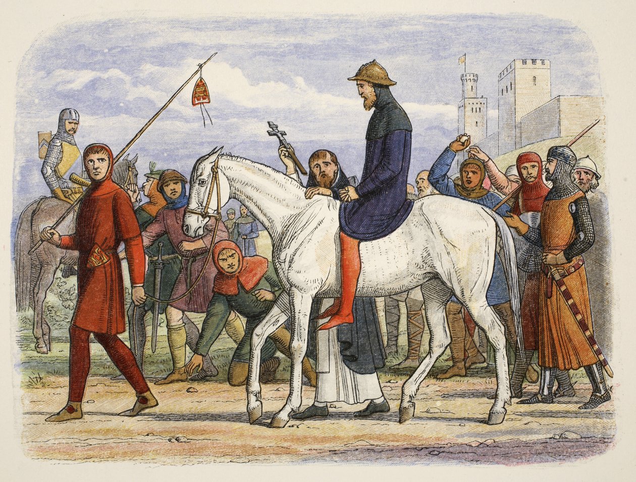 Thomas, Earl of Lancaster, johdatettiin teloitukseen, A Chronicle of England eKr. 55 - 1485 AD, pub. Lontoo tekijältä James William Edmund Doyle