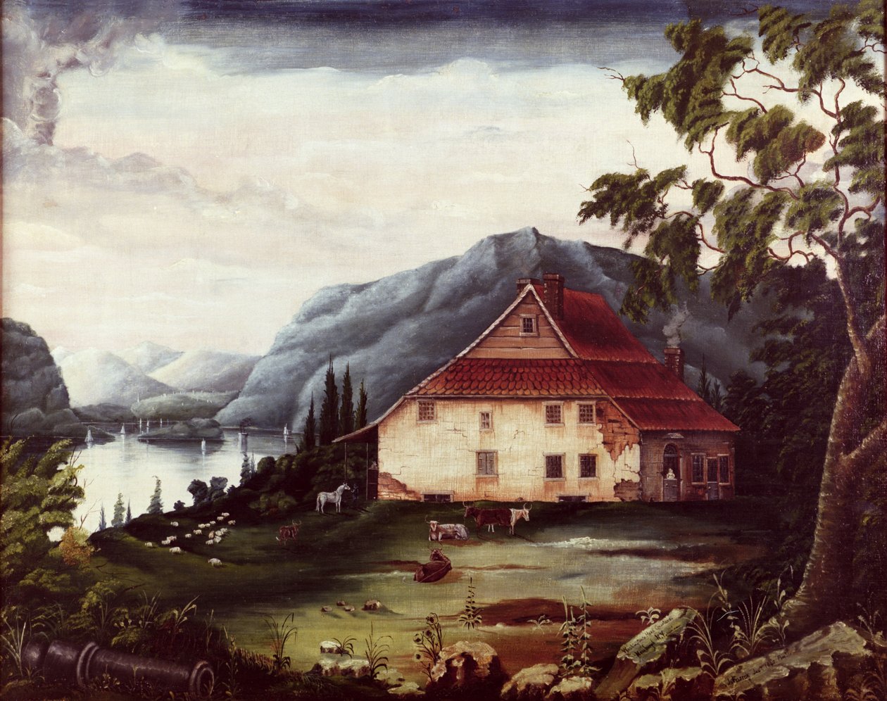 Washingtonin päämaja Newburghissa Hudsonissa vuonna 1775 tekijältä James William Fosdick