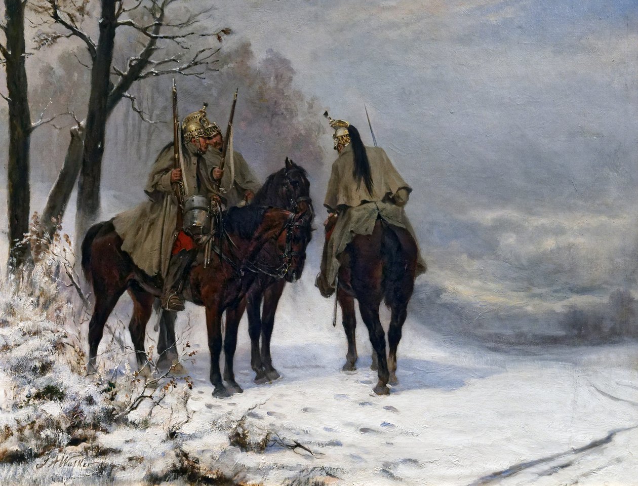 Lohikäärmepartio kentällä vuonna 1870, noin 1890 tekijältä James William Walker