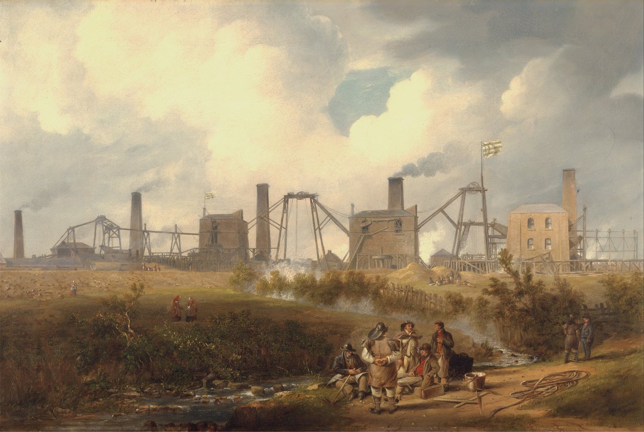 Näkymä Murton Colliery -kaivoksesta lähellä Seahamia, Durhamin kreivikunnassa. tekijältä James Wilson Carmichael