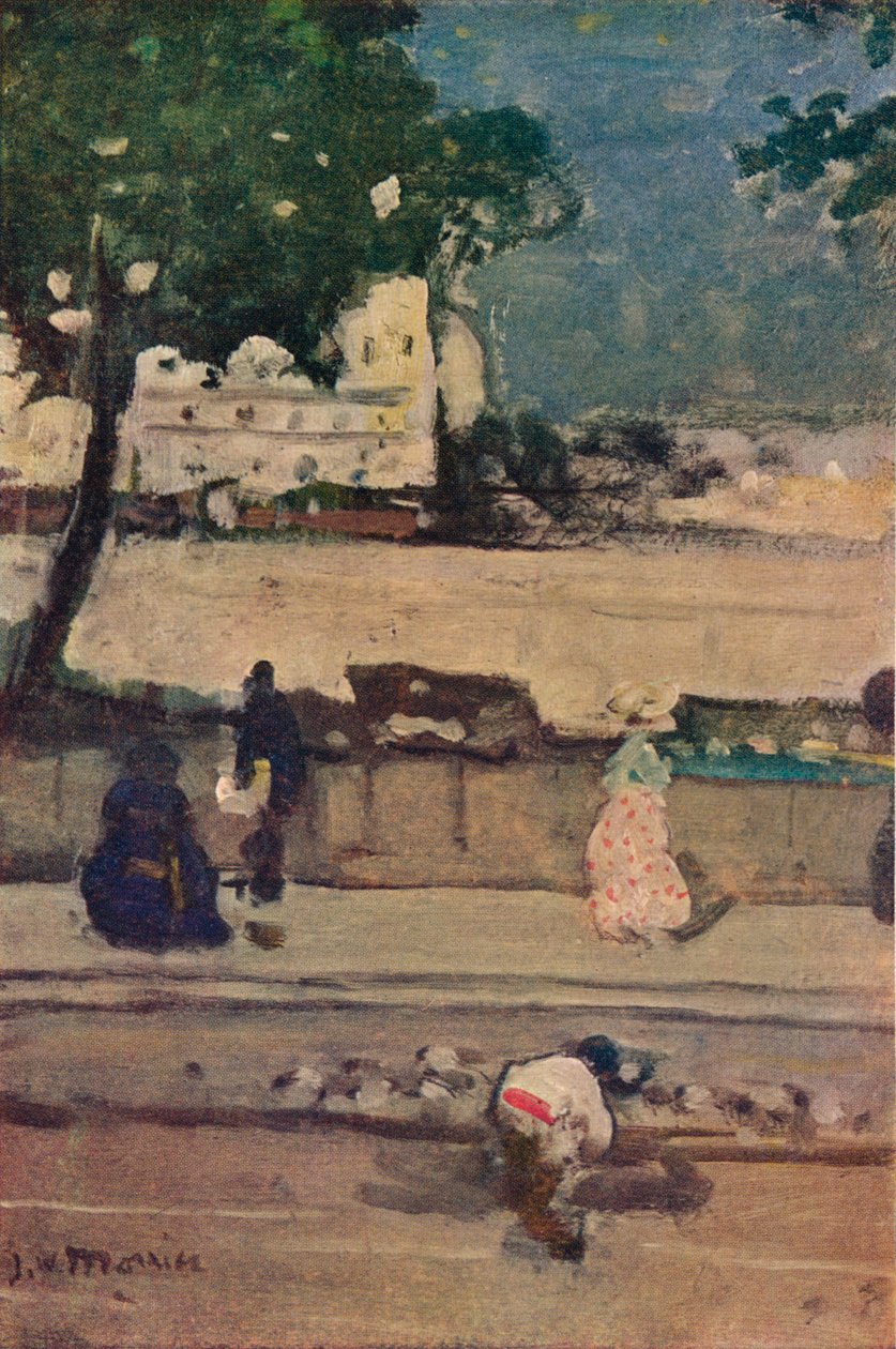 Quai Des Grands Augustins, Pariisi, 1800-luku tekijältä James Wilson Morrice