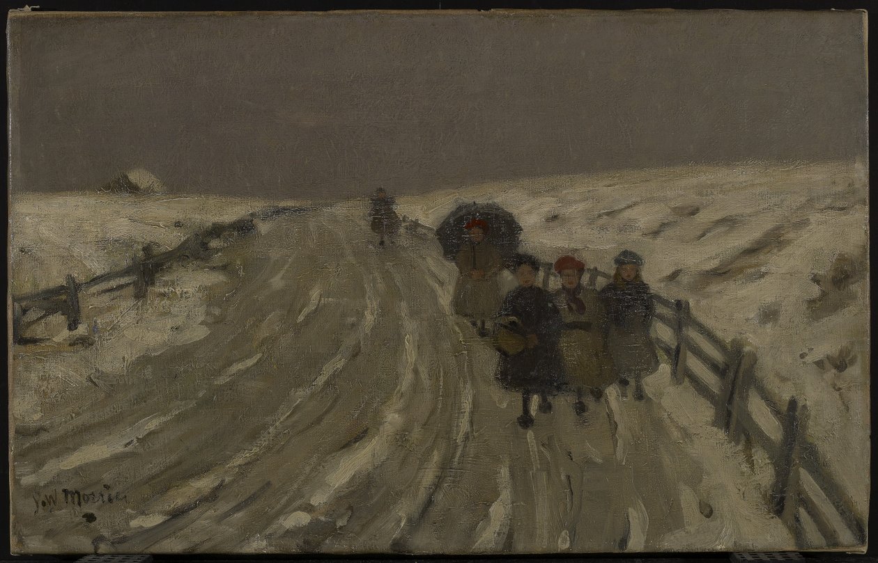 Paluu koulusta, n. 1901 tekijältä James Wilson Morrice
