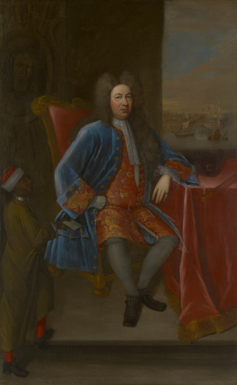 Elihu Yale palvelijansa kanssa tekijältä James Worsdale