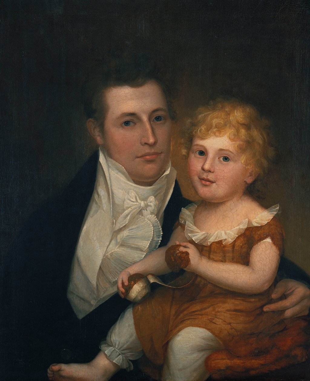 Muotokuva tohtori Samuel Simesista ja hänen tyttärestään Mary Janesta tekijältä James the Elder Peale