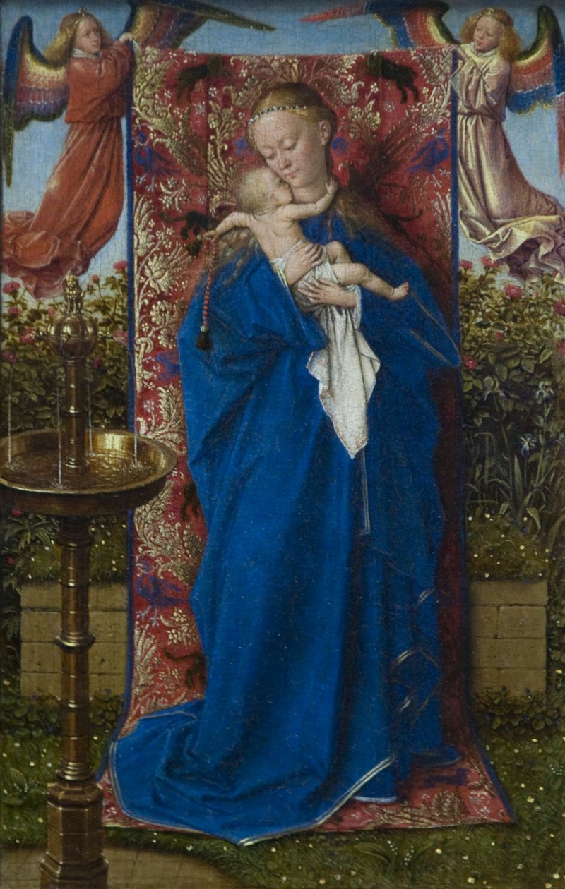 Madonna bij de fontein tekijältä Jan van Eyck