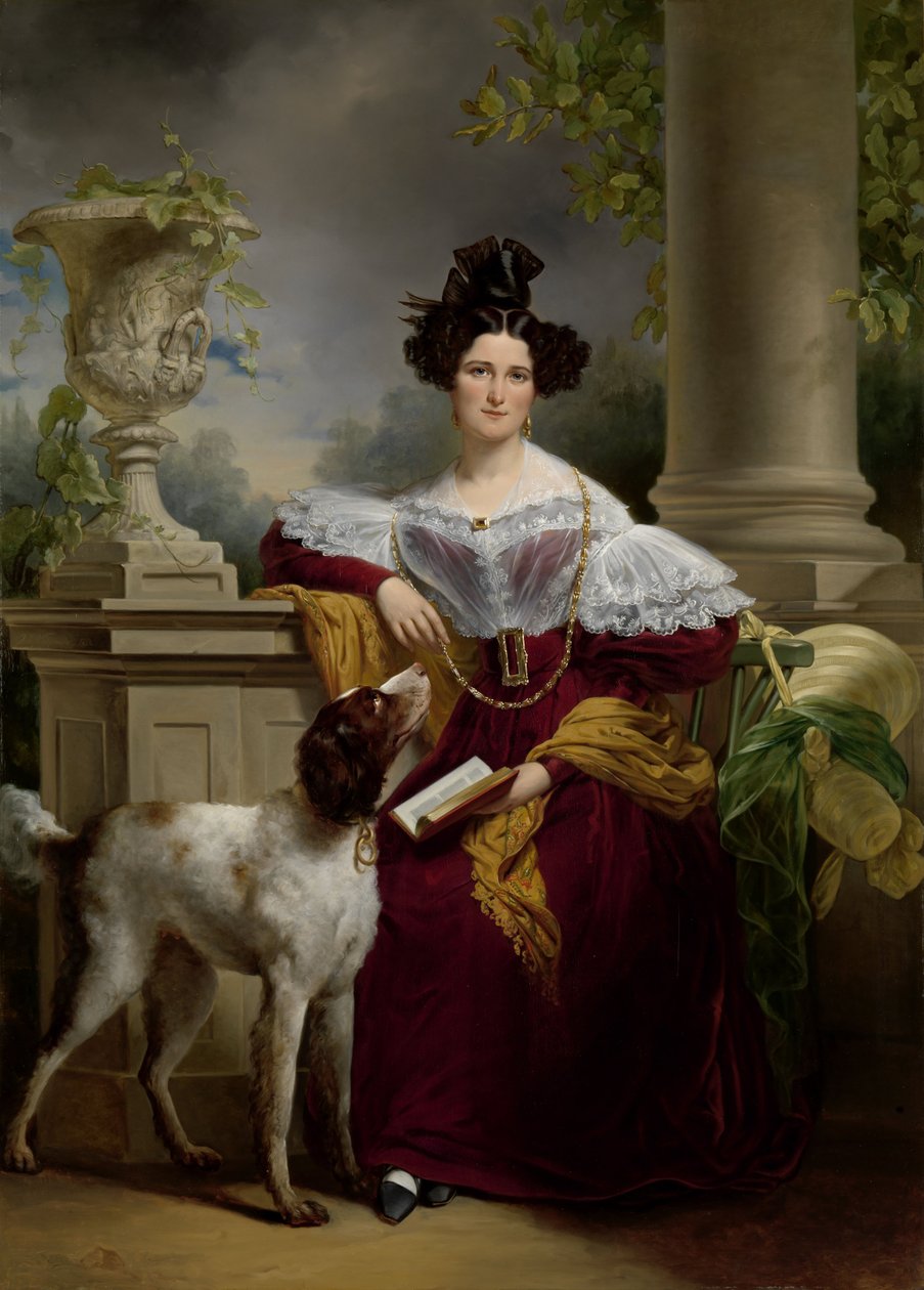 Rouva Provo Kluit-Assink öljy kankaalle 206 x 149 cm 1800-luku tekijältä Jan Adam Janszoon Kruseman