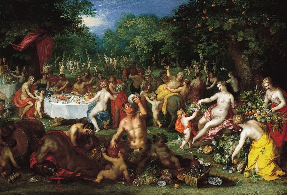 Bacchanal tekijältä Jan the Elder Brueghel