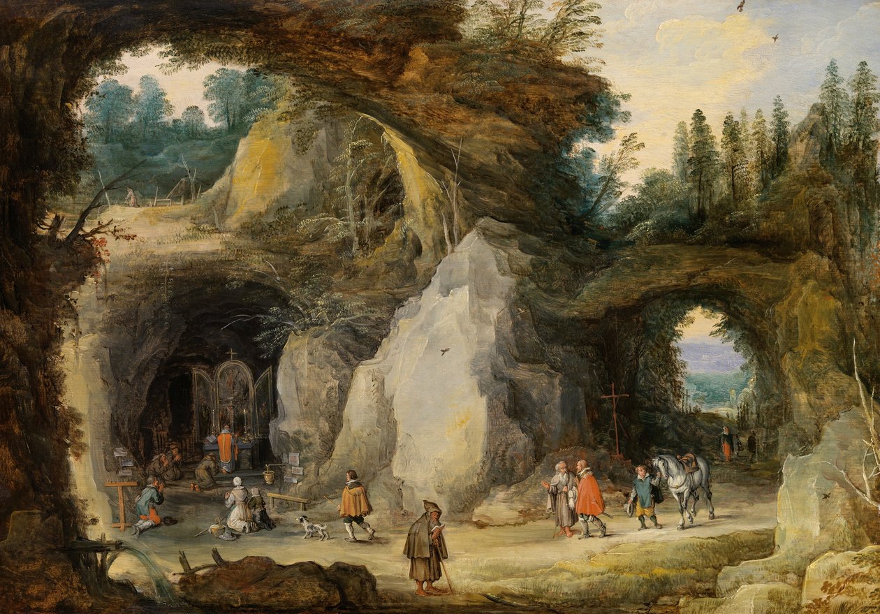 Erakko luolan edessä tekijältä Jan the Elder Brueghel