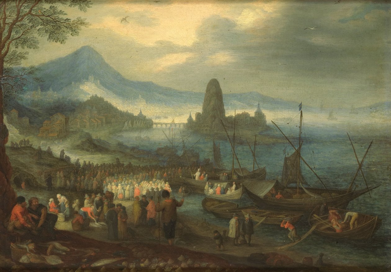 De prediking op het Meer van Galilea tekijältä Jan the Elder Brueghel