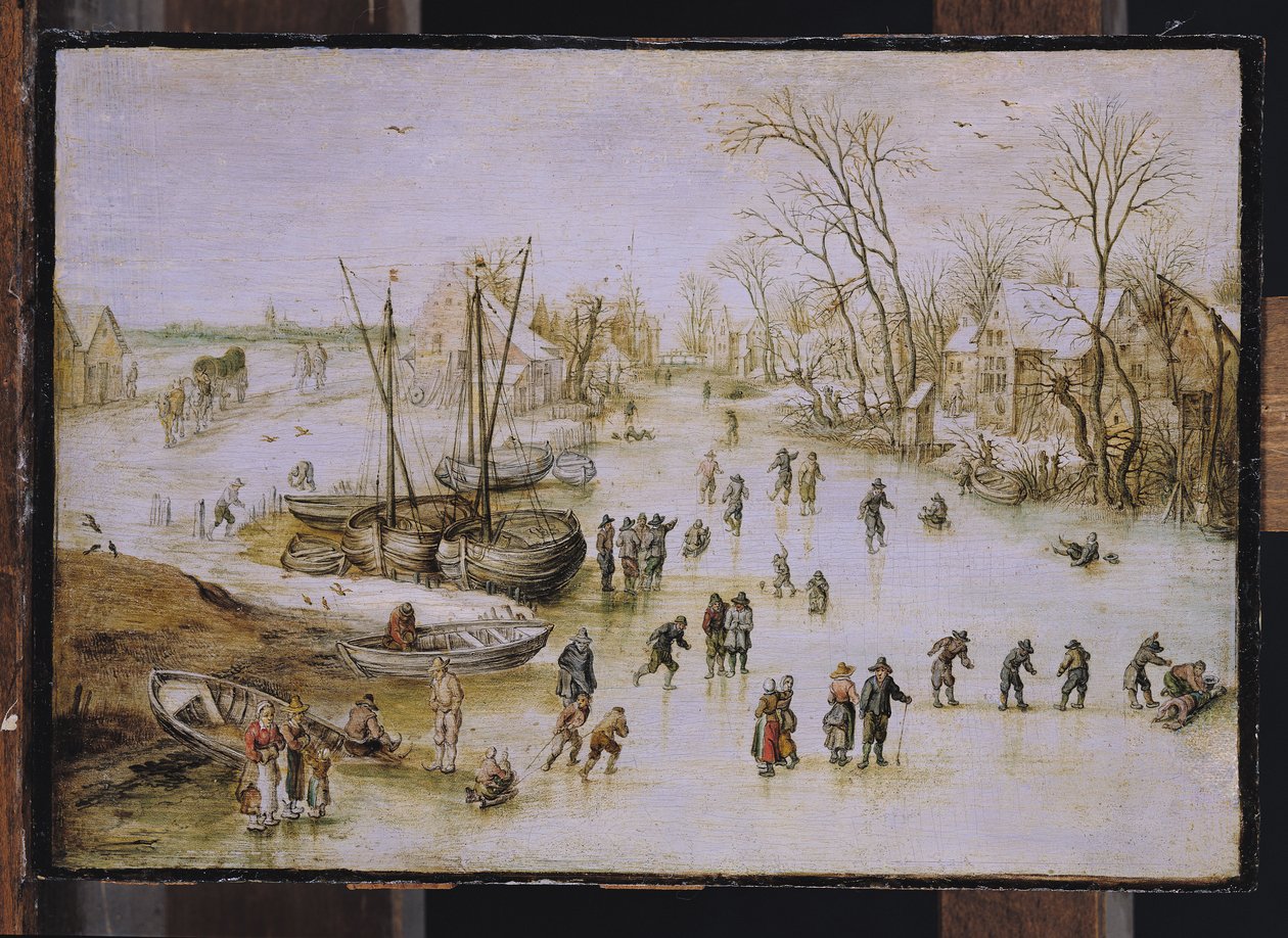 Luistelijat järvellä tekijältä Jan the Elder Brueghel