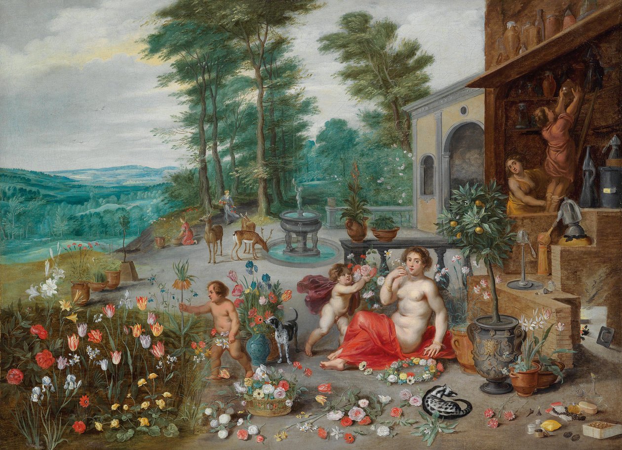 Tuoksun allegoria tekijältä Jan Brueghel the Younger