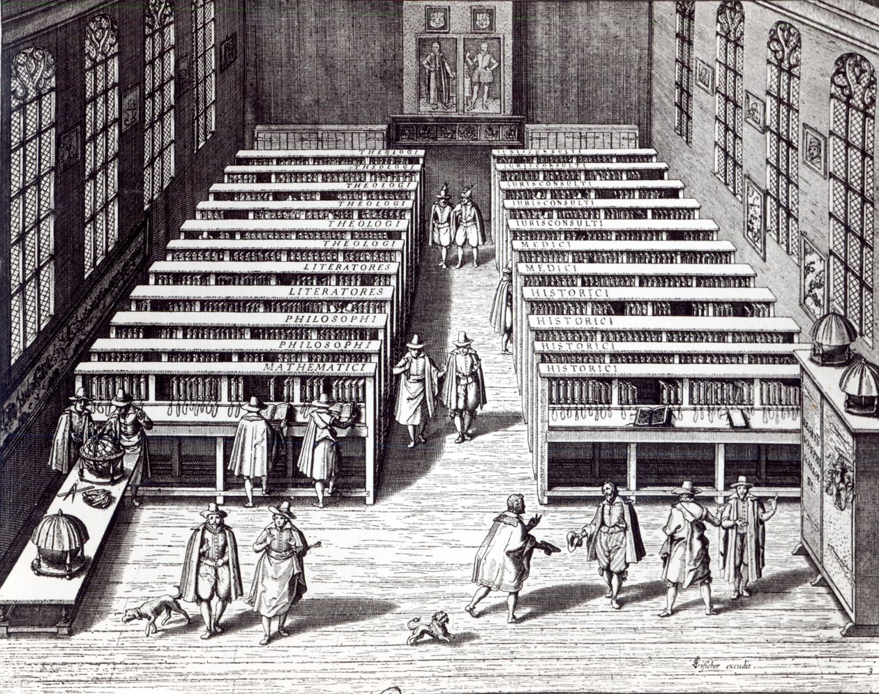 Leidenin yliopiston kirjasto, 1610 (svetokuvassa) tekijältä Jan Cornelis Woudanus