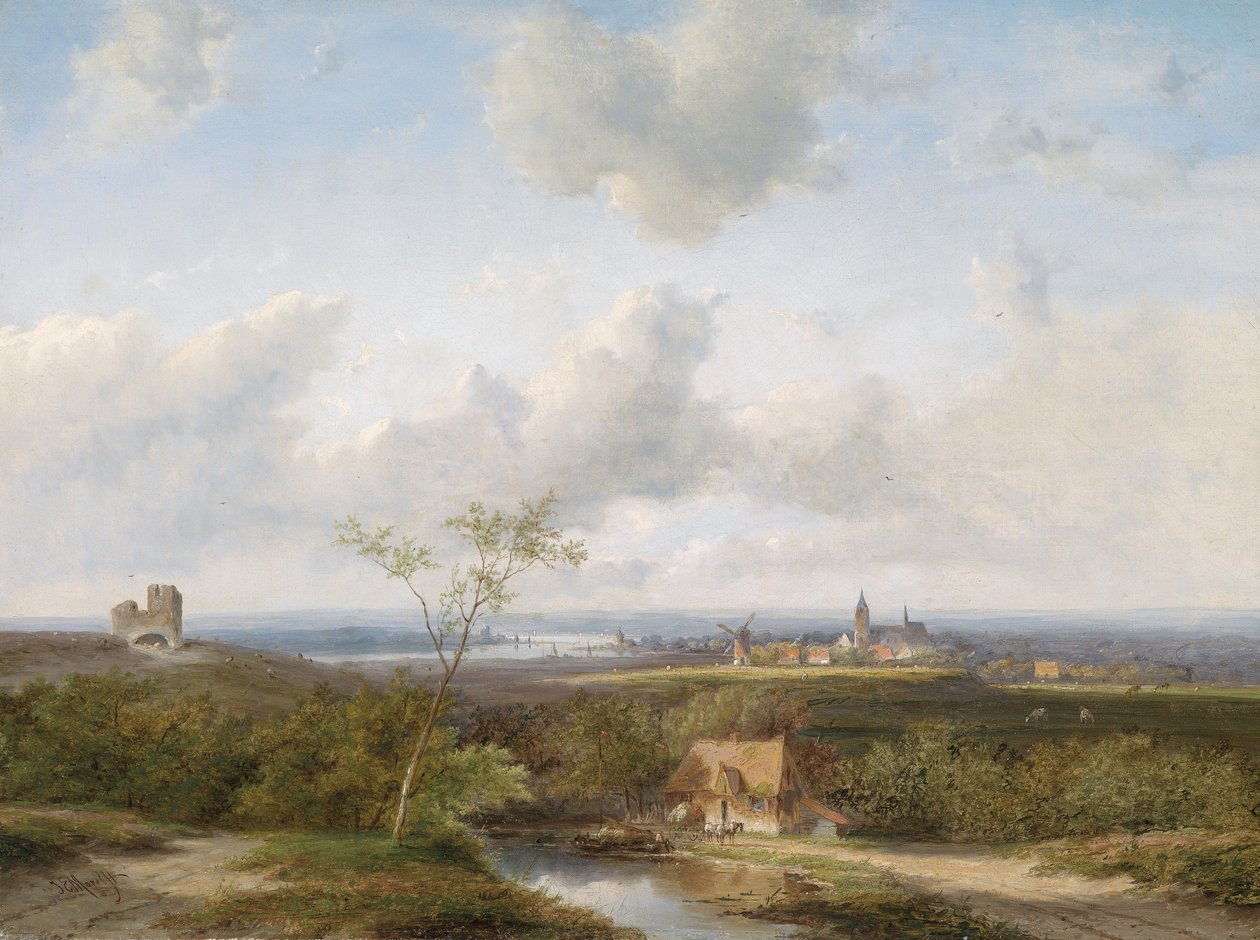 Weite holländische Landschaft tekijältä Jan Evert Morel