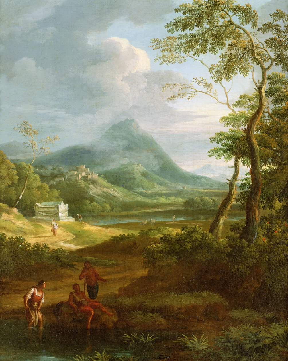 Figuurit klassisessa maisemassa (pari 81819) tekijältä Jan Frans van Bloemen