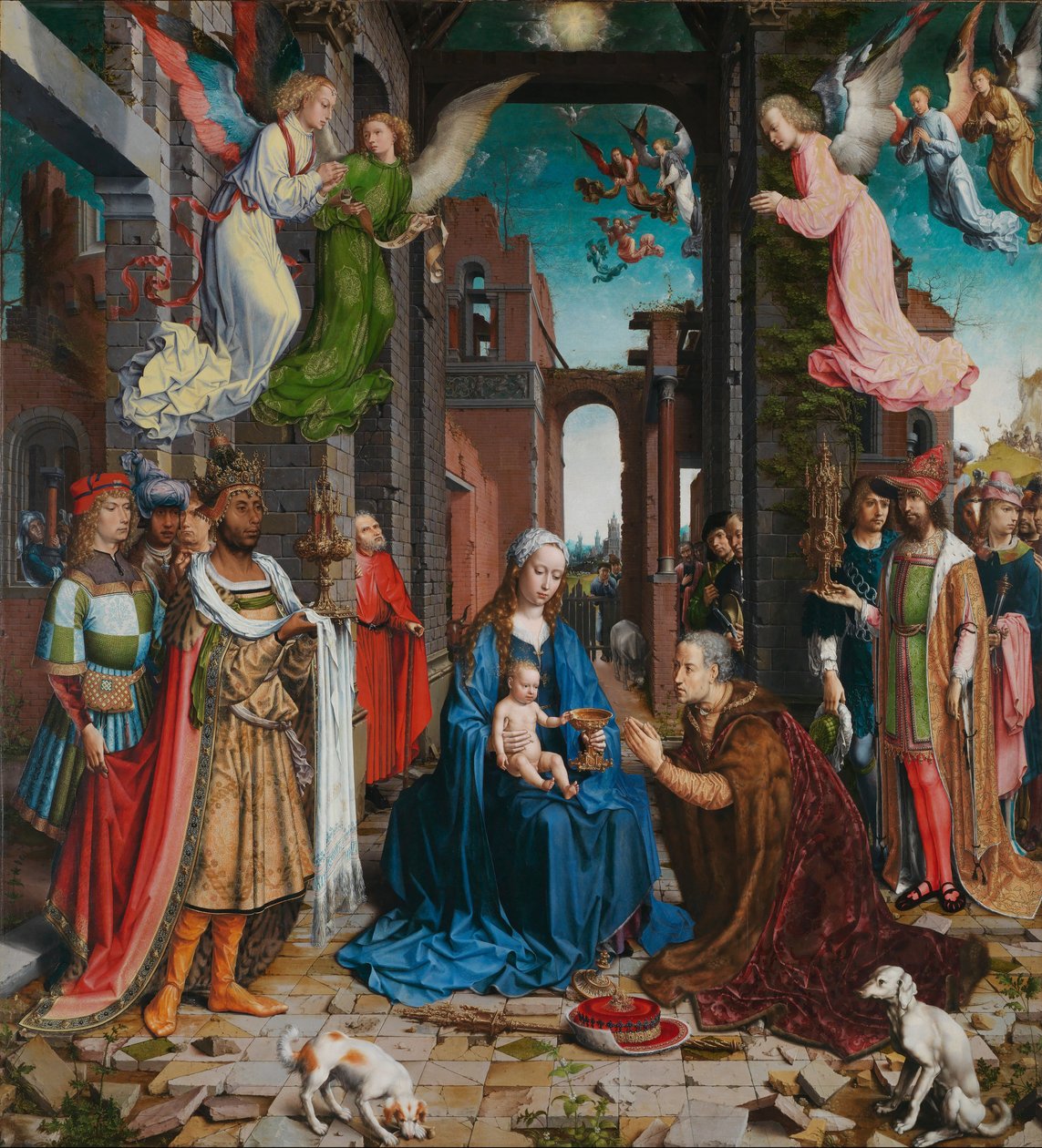 Maagien palvonta, 1510-5 tekijältä Jan Gossaert