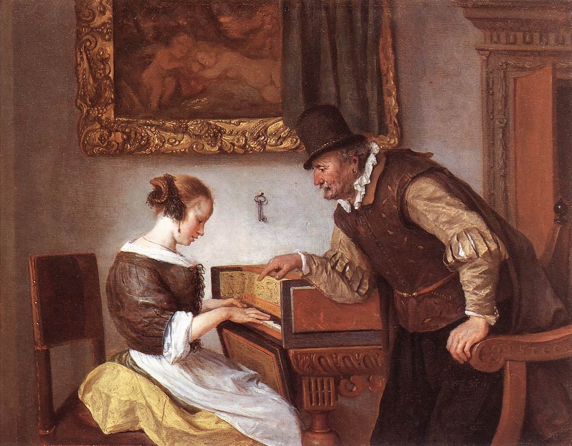Cembalon oppitunti tekijältä Jan Havickszoon Steen