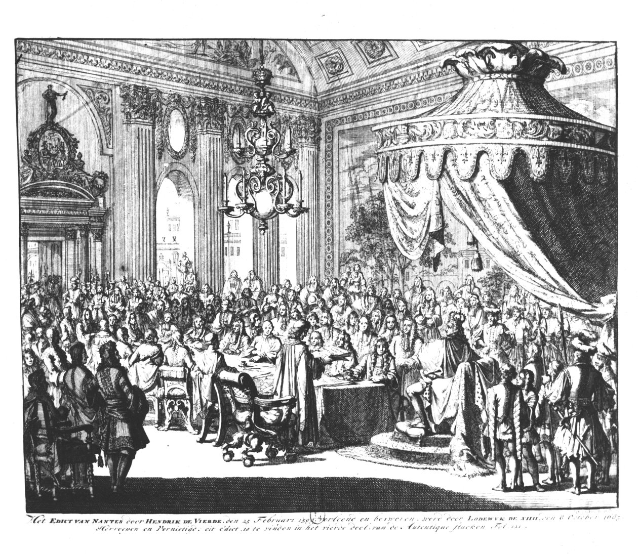 Nantesin ediktin kumoaminen 22. lokakuuta 1685 tekijältä Jan Luyken