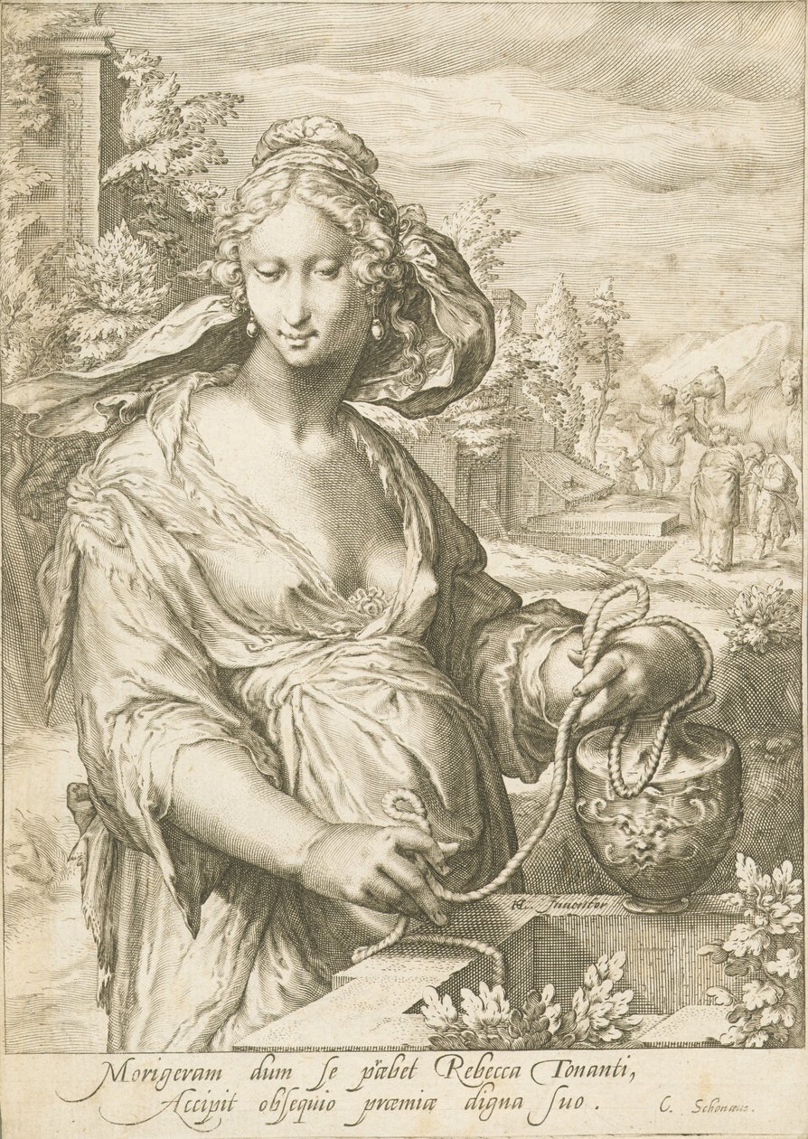 Rebecca kaivolla tekijältä Jan Pietersz. Saenredam