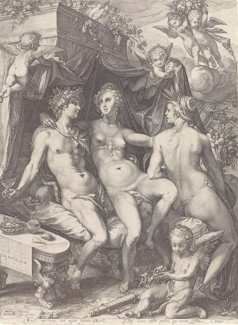 Sine Bacchus et Ceres friget Venus tekijältä Jan Saenredam