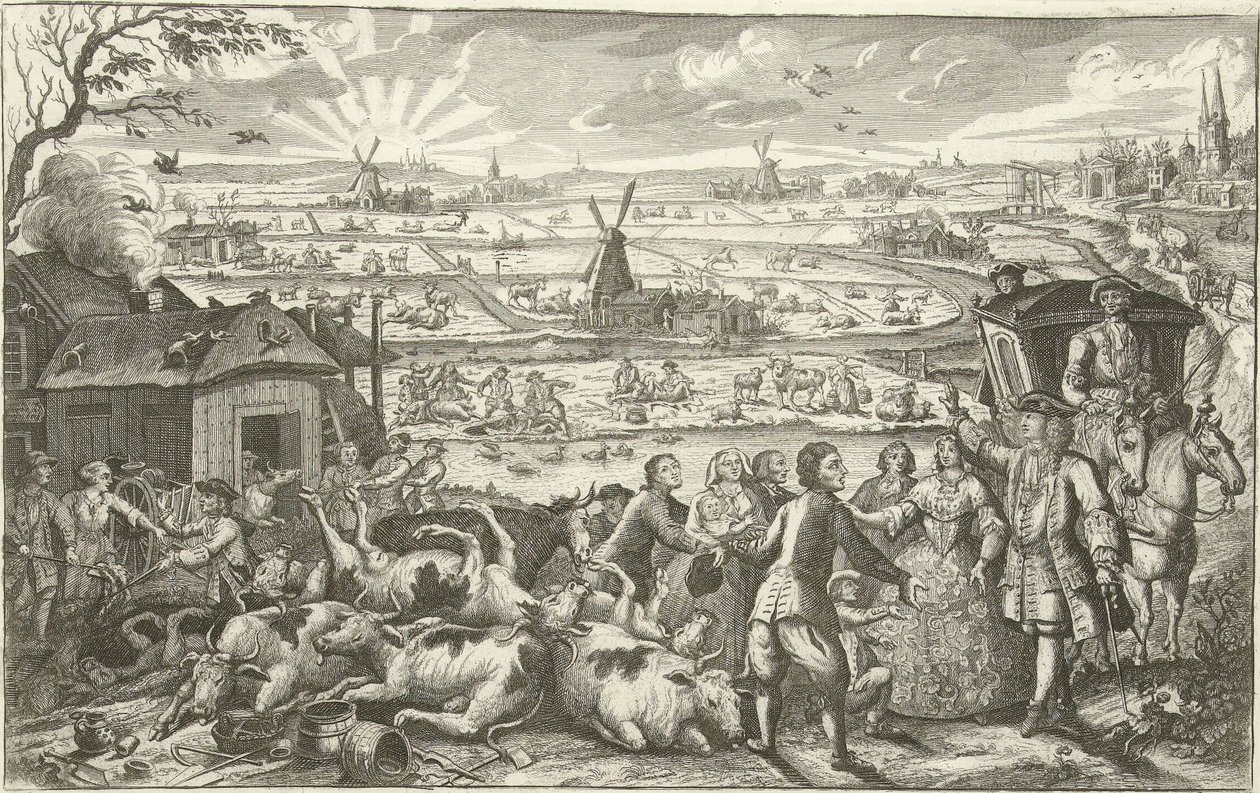 Rinderpest Alankomaissa 1700 -luvulla tekijältä Jan Smit